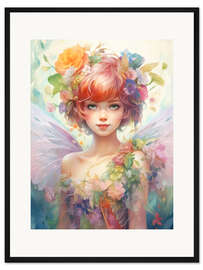 Gerahmter Kunstdruck Zauberhafte Blumenfee