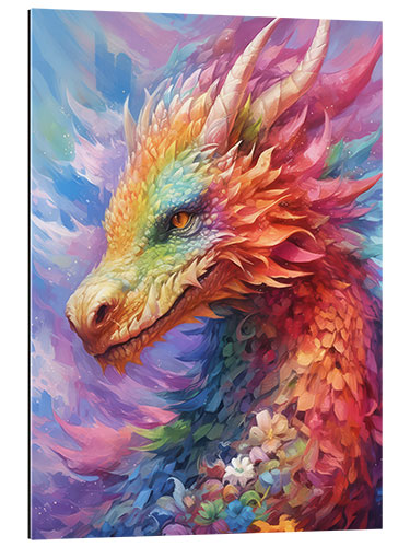 Gallery print Friendly Floral Dragon