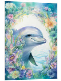 Tableau en PVC Adorable Dolphin