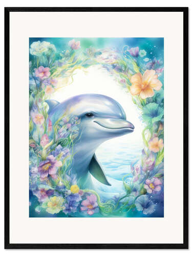 Framed art print Adorable Dolphin