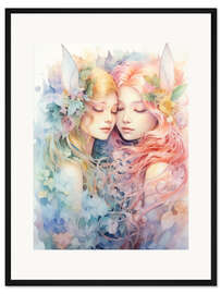 Gerahmter Kunstdruck Innige Freundschaft