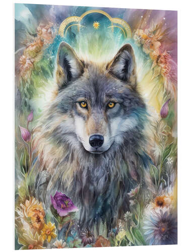 Quadro em PVC Spirit Animal - Wise Wolf