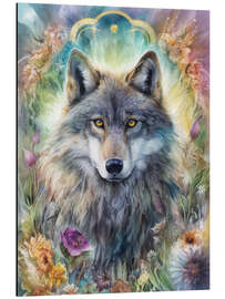 Magnettafel Krafttier - Weiser Wolf