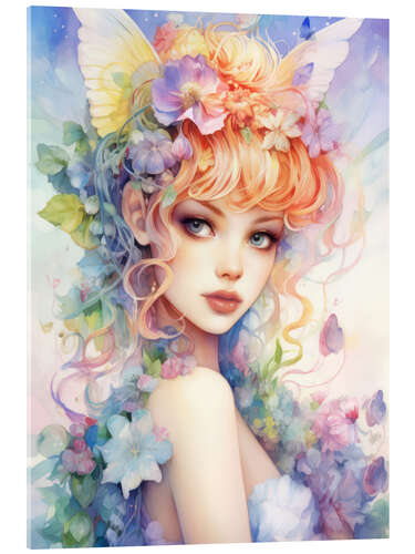 Acrylic print Adorable Flower Fairy