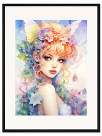Gerahmter Kunstdruck Entzückende Blütenfee