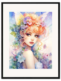 Kunsttryk i ramme Adorable Flower Fairy