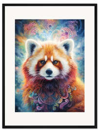 Gerahmter Kunstdruck Krafttier - Roter Panda
