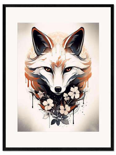 Impression artistique encadrée Blossom Foxy