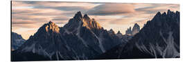 Aluminium print Dreischusterspitze, Dolomites