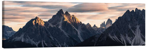 Tableau sur toile Dreischusterspitze, Dolomites