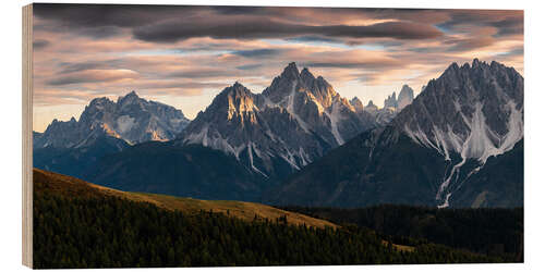 Trätavla Sexten Dolomites