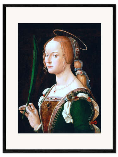 Impression artistique encadrée Saint Justina of Padua, Bartolomeo Montagna