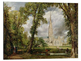 Magnettafel Kathedrale von Salisbury vom Gelände des Bischofs aus, 1822