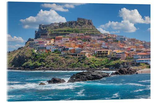 Acrylic print Castelsardo, Sardinia