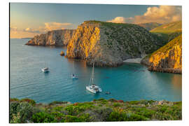 Aluminium print Dream Bay in Sardinia at Sunset