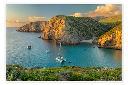 Plakat Dream Bay in Sardinia at Sunset