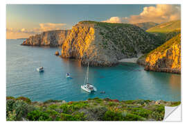 Vinilo para la pared Dream Bay in Sardinia at Sunset