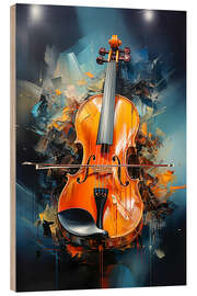 Wood print Violin Modern II