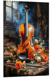 Magnettafel Geige Stillleben