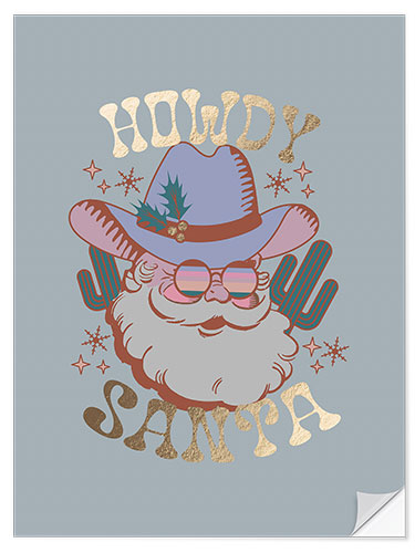 Wall sticker Howdy Santa