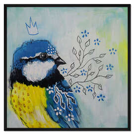 Gerahmter Kunstdruck Blaumeise