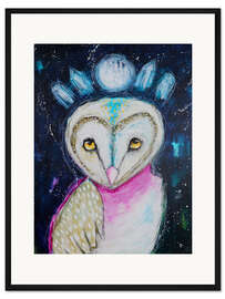 Gerahmter Kunstdruck Nachteule