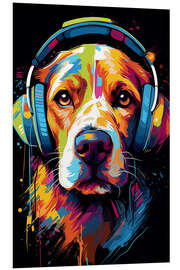 Quadro em PVC Popart Dog