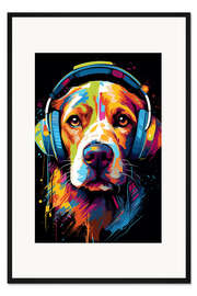 Gerahmter Kunstdruck Popart Dog