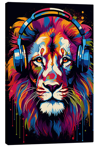 Leinwandbild Popart Lion