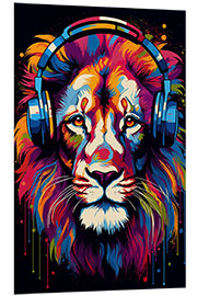 Tableau en PVC Popart Lion