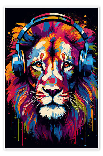 Poster Popart Lion