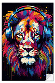 Wall sticker Popart Lion