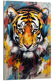 Tableau en aluminium Popart Tiger