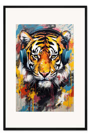 Gerahmter Kunstdruck Popart Tiger