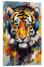 Quadro em plexi-alumínio Popart Tiger