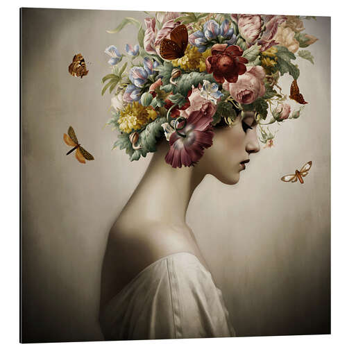Quadro em alumínio Vintage Beauty