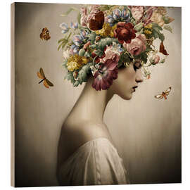 Obraz na drewnie Vintage Beauty - UtArt