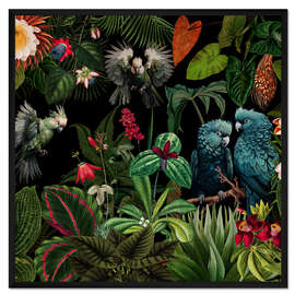 Gerahmter Kunstdruck Mitternachts Dschungel