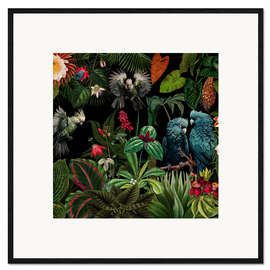 Stampa artistica con cornice Midnight Jungle