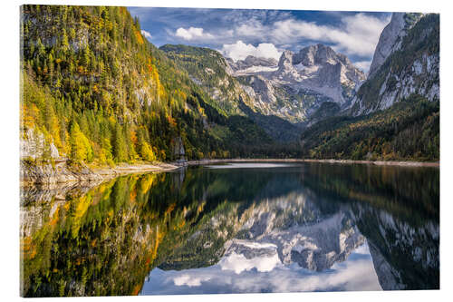 Quadro em acrílico Lake Gosause with View of the Dachstein Glacier