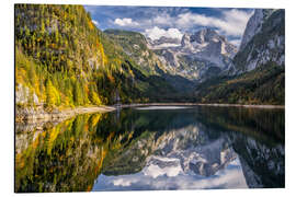 Cuadro de aluminio Lake Gosause with View of the Dachstein Glacier