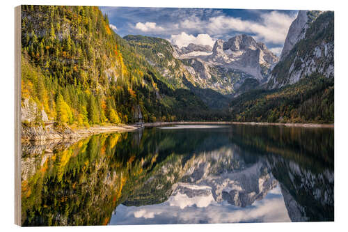 Obraz na drewnie Lake Gosause with View of the Dachstein Glacier