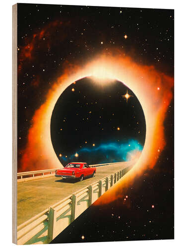 Wood print Cosmic Highway