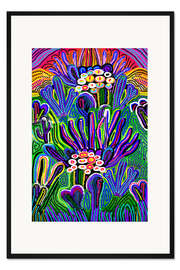 Gerahmter Kunstdruck Garten-Abstraktion