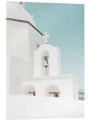 Acrylic print Bells of Elegance, Santorini