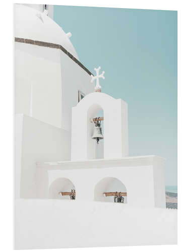 Foam board print Bells of Elegance, Santorini