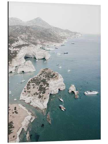 Cuadro de aluminio Majestic Coastline, Milos