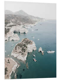 Foam board print Majestic Coastline, Milos