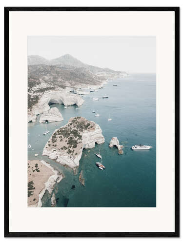 Kunsttryk i ramme Majestic Coastline, Milos