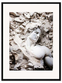 Impression artistique encadrée Cracked Legacy, Ancient Greek Sculpture